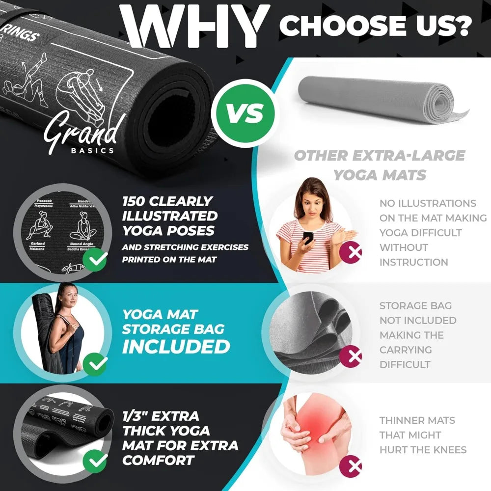 Hign-concerned Yoga Mat Non Slip PVC Durable For Workouts