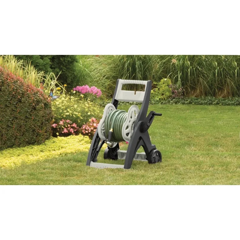 Durable Portable Hose Reel Cart for Effortless Garden Use