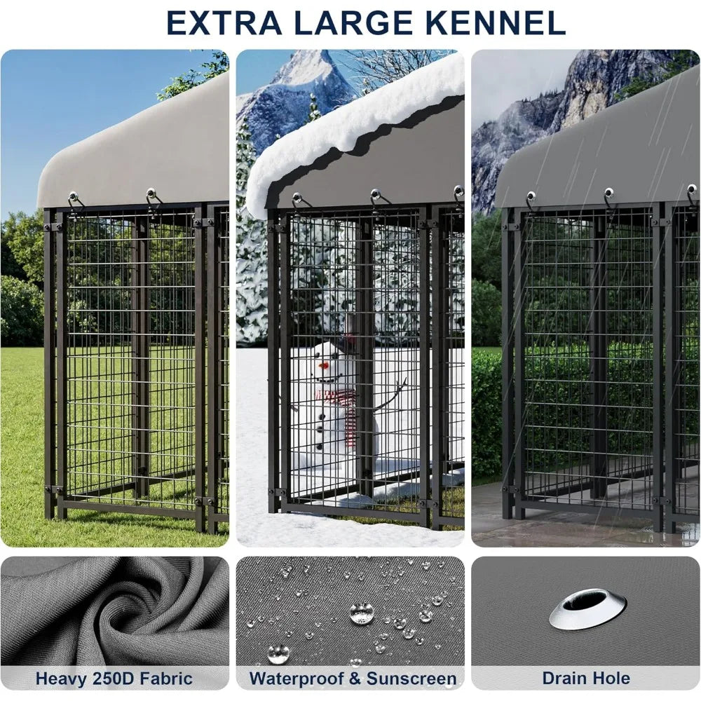 Hignconcerned Heavy Duty Outdoor Dog Kennel With Lock