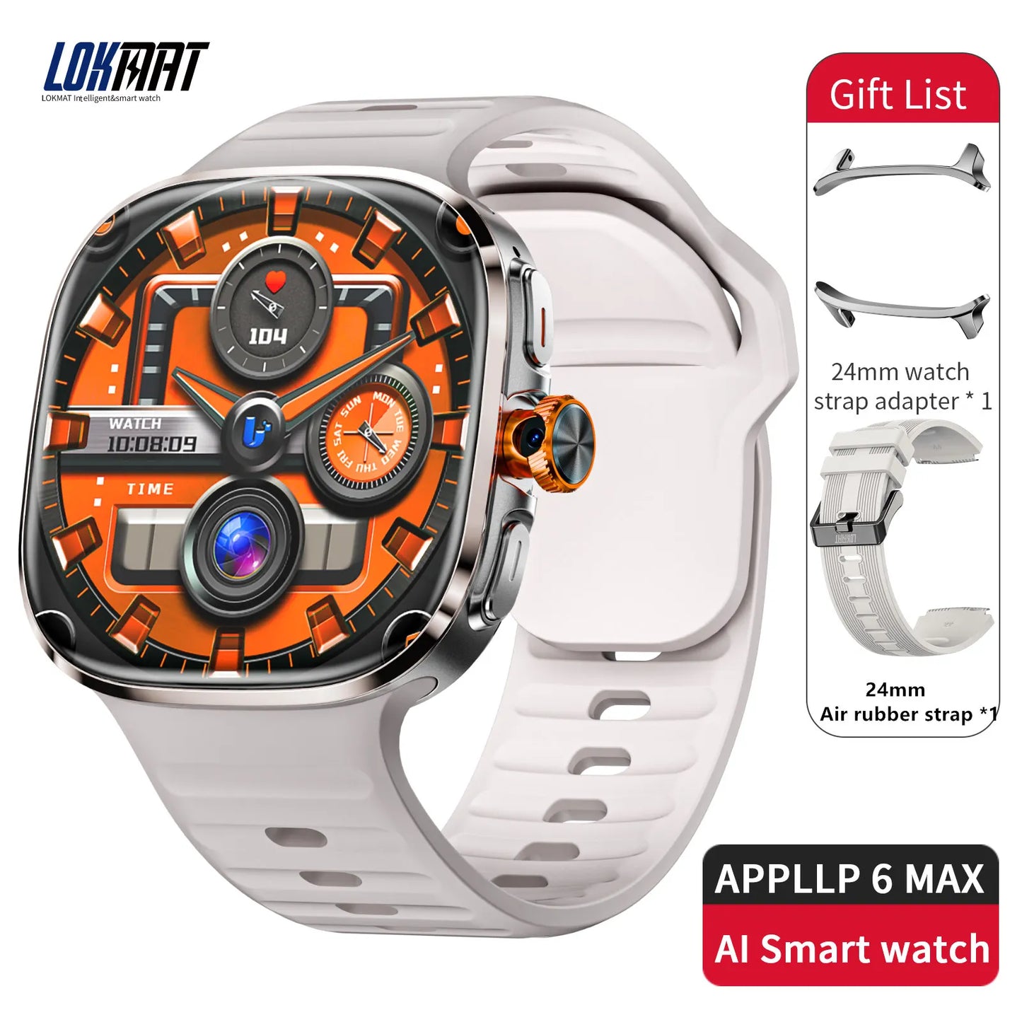 LOKMAT Appllp 6 Max Android Smartwatch With AMOLED Screen