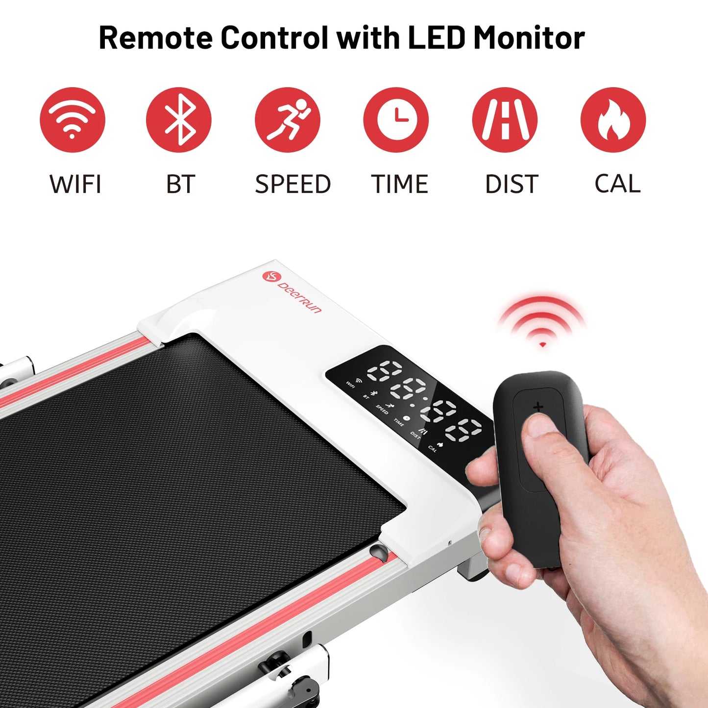 Driving Foldable Treadmill With App Remote Control