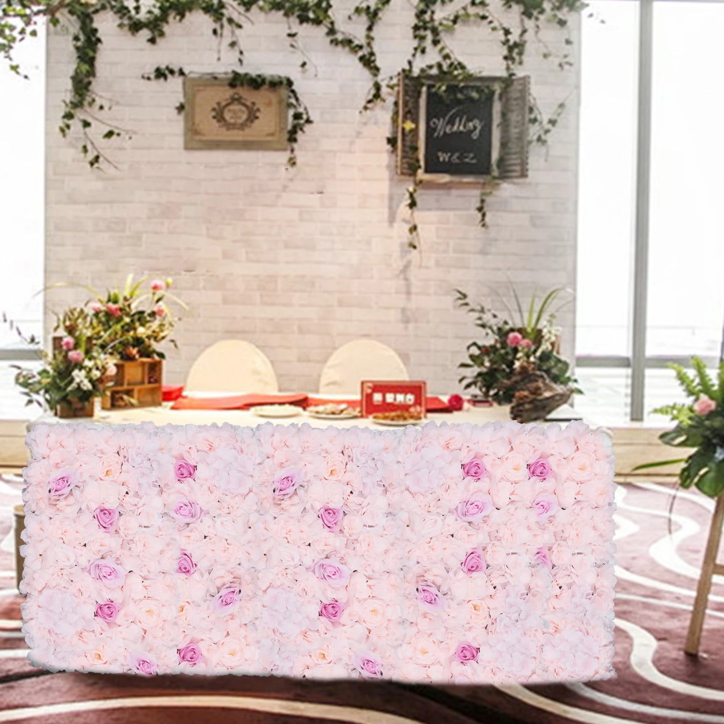 Sichuan Artificial Flowers Backdrop Wall Panels 4PCS Roses