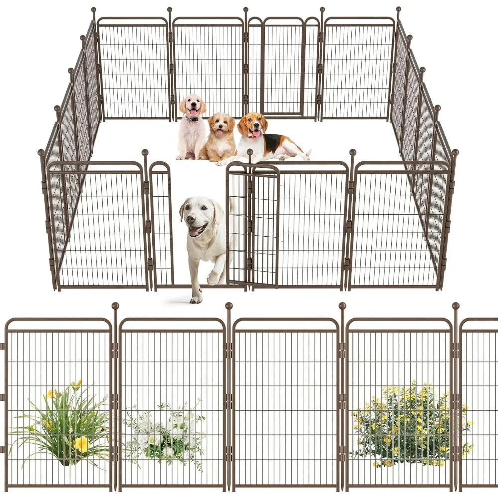RBXCH Foldable Dog Playpen Indoor Outdoor Exercise Yard