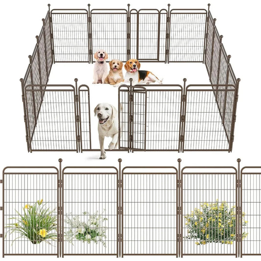 RBXCH Foldable Dog Playpen Indoor Outdoor Exercise Yard
