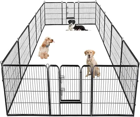 BestPet Dog Playpen Indoor Outdoor Pet Fence With Doors