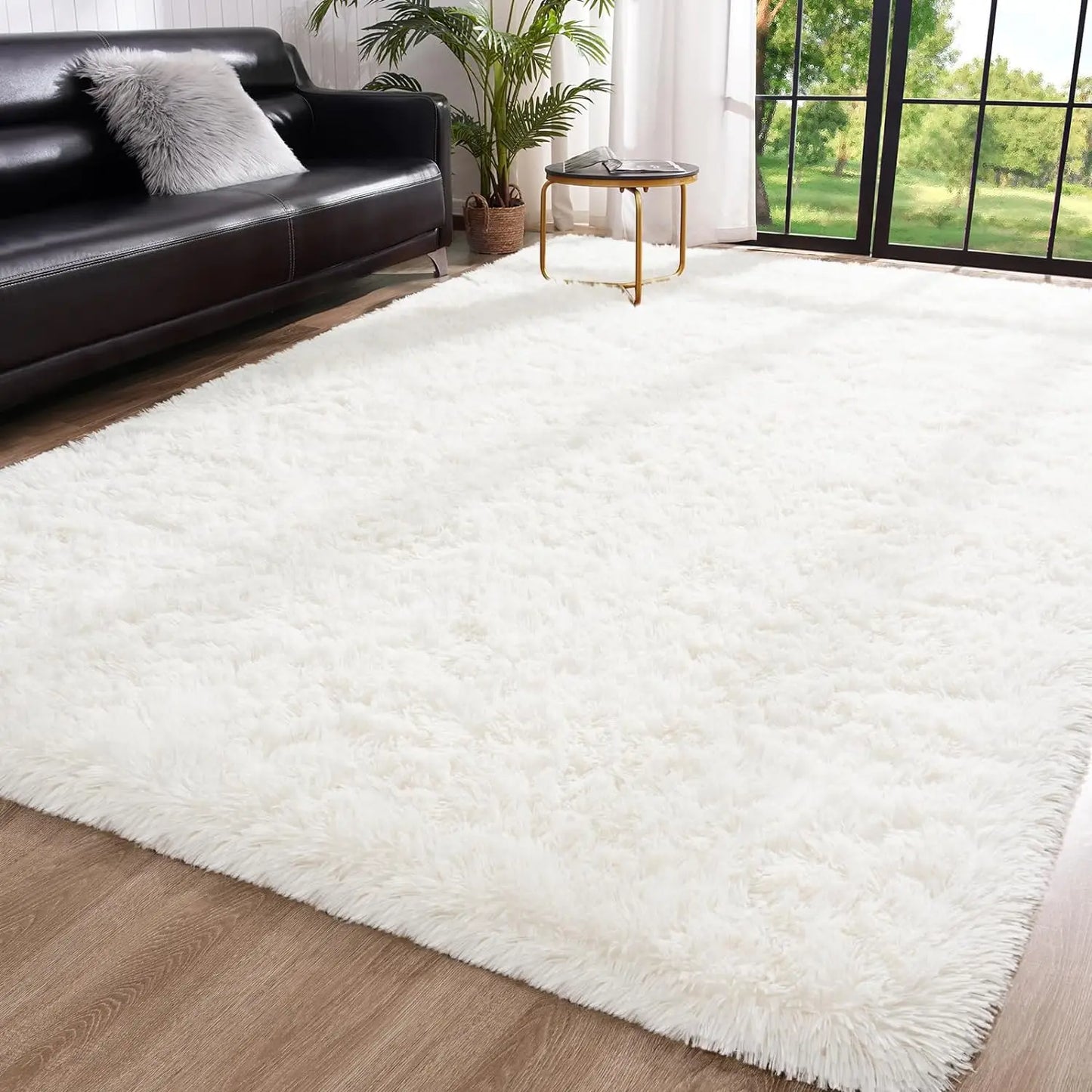 Fluffy Plush Indoor Area Rug for Living Room and Bedroom