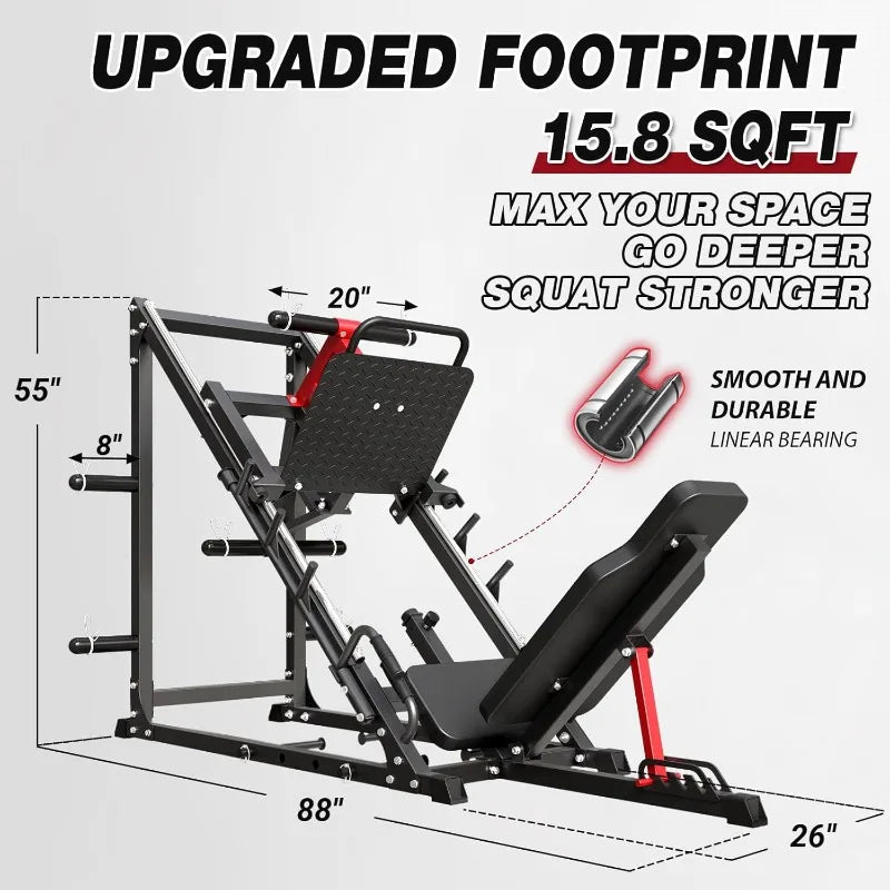 GMWD 45 Degree Leg Press Machine for Strength Training