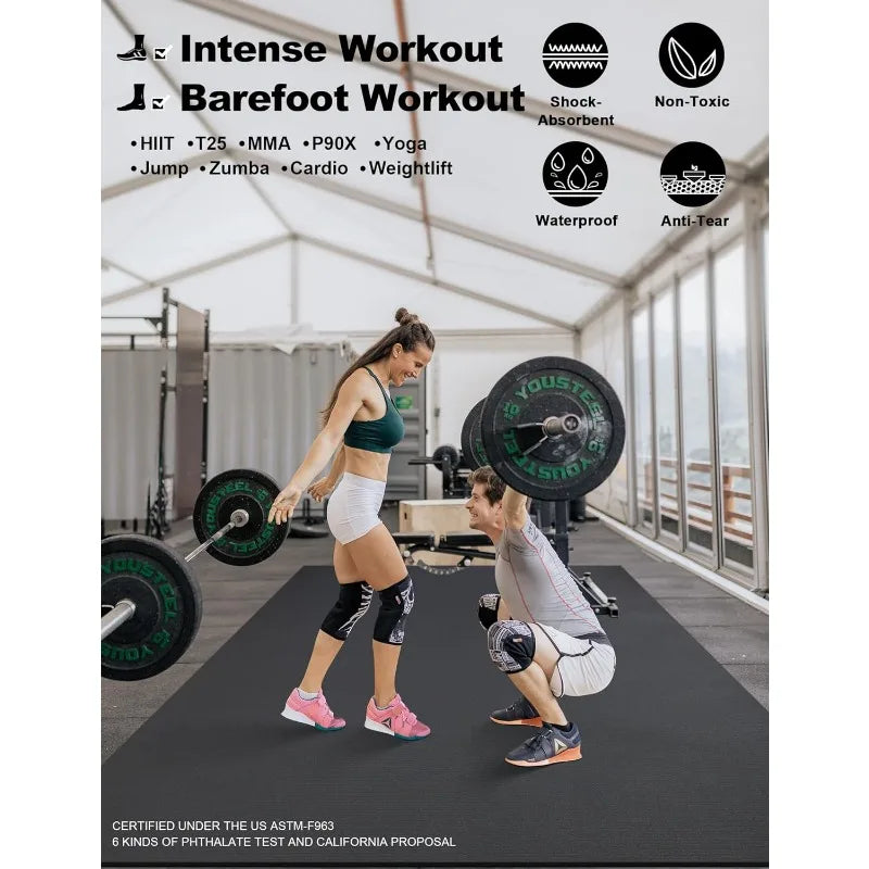 YTYIN Exercise Mat For Home Gym And Cardio Workouts