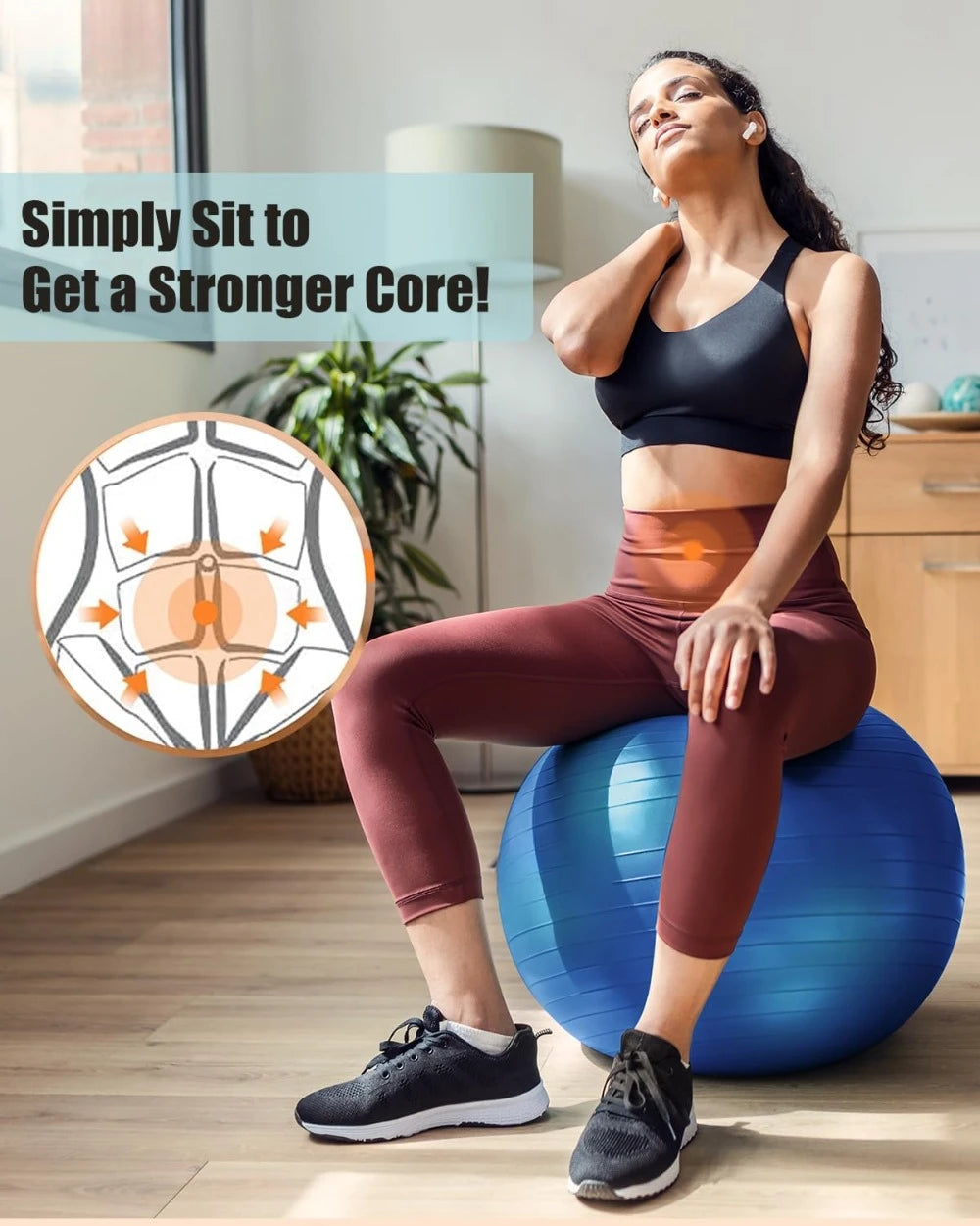 Hign Concerned Yoga Ball Anti Slip Stability Swiss Ball