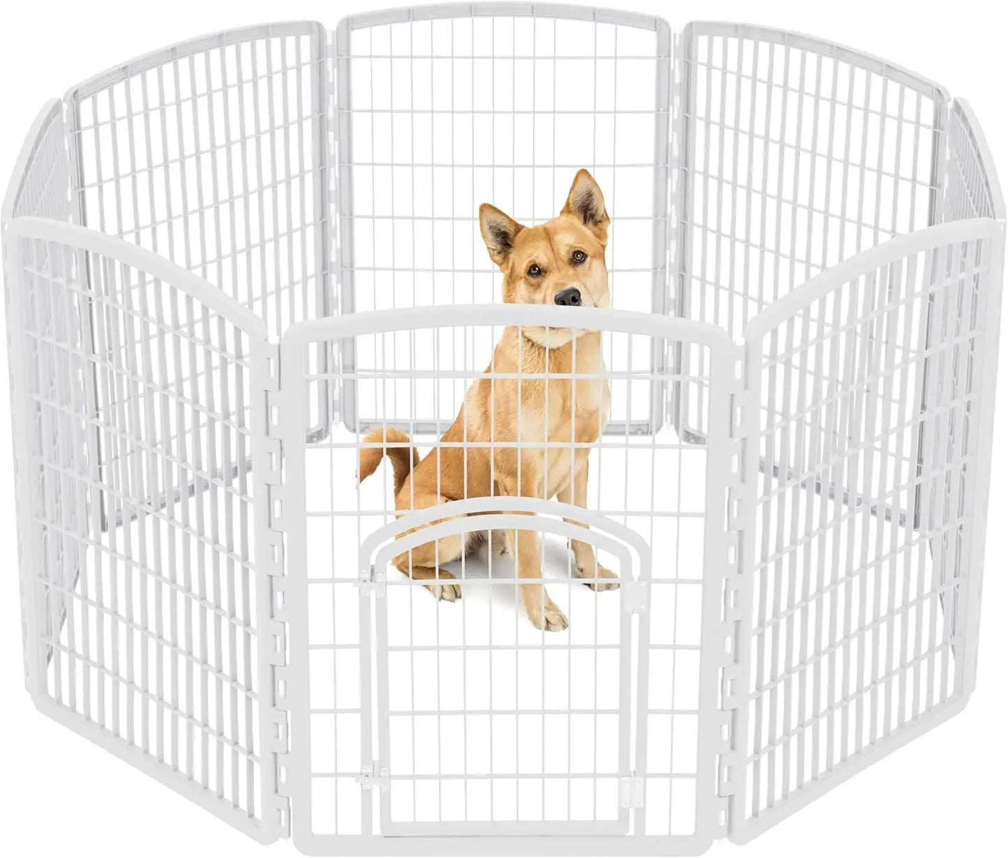 HUANZHUANGGREAT 8 Panel Pet Playpen With Door For Dogs