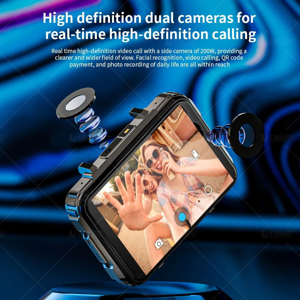 LOKMAT Android Smartwatch 4G Phone Dual Camera Flashlight