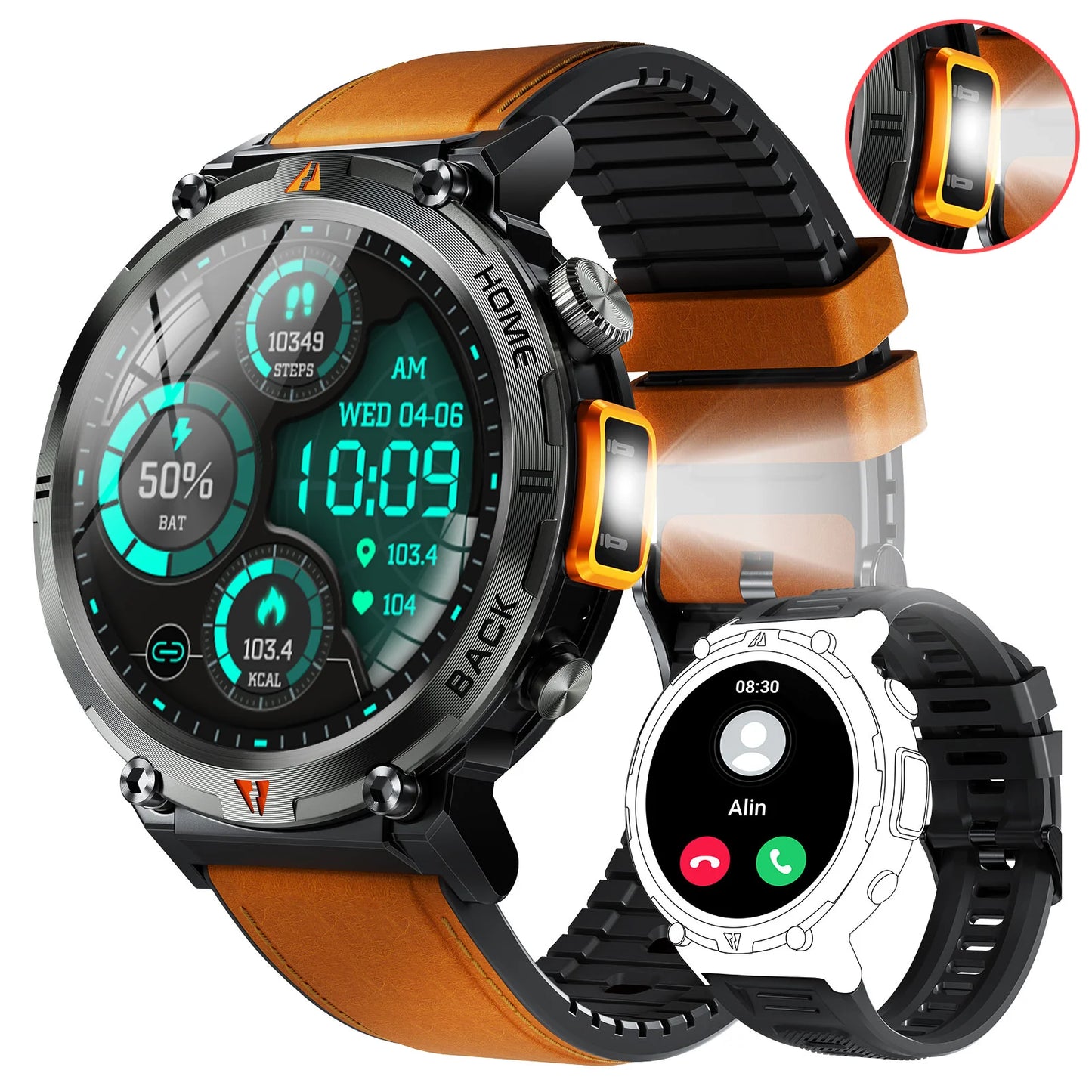 EIGIIS KE3 Bluetooth Smart Watch For Men Health Monitor