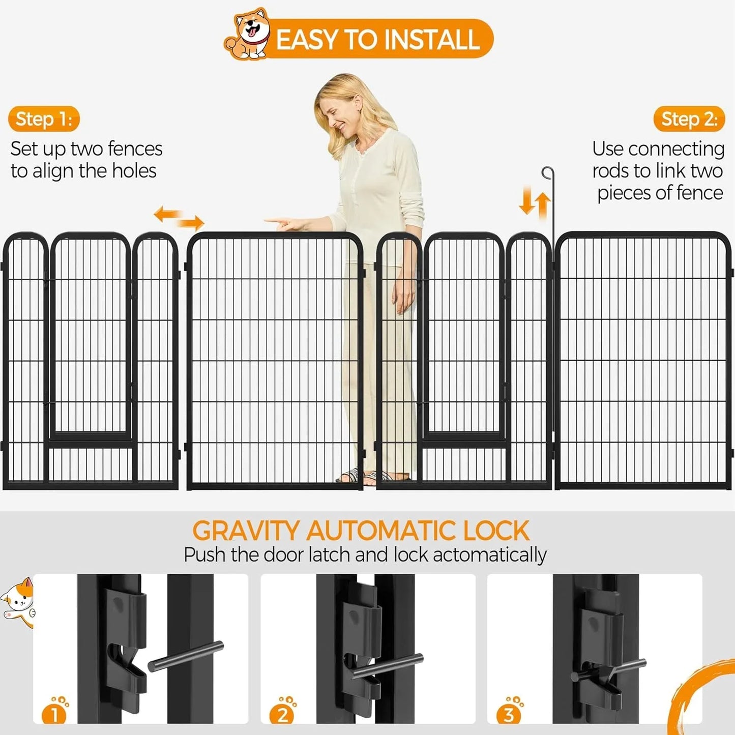 Hign-concerned Dog Playpen Outdoor Heavy Duty Metal Pen
